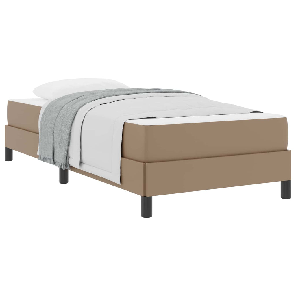Estructura de cama con colchón Capuchino 100 x 200 cm tela