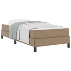 Estructura de cama con colchón Capuchino 100 x 200 cm tela