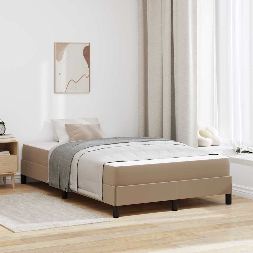 Estrutura de cama com colchão Cappuccino 100 x 200 cm tecido
