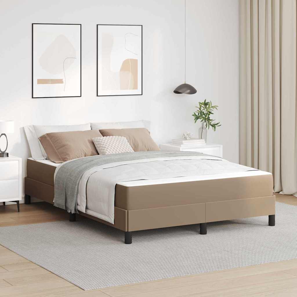 Estrutura de cama com colchão Cappuccino 100 x 200 cm tecido