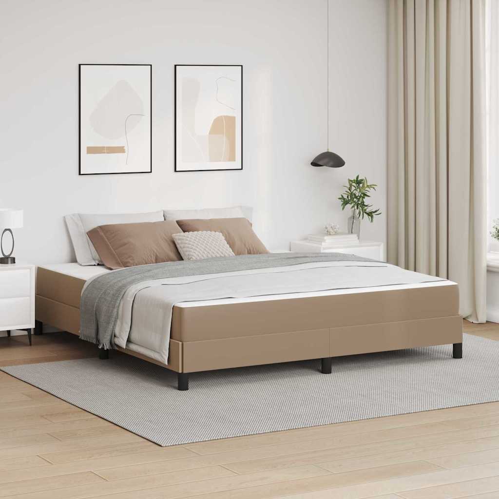 Estrutura de cama com colchão Cappuccino 100 x 200 cm tecido