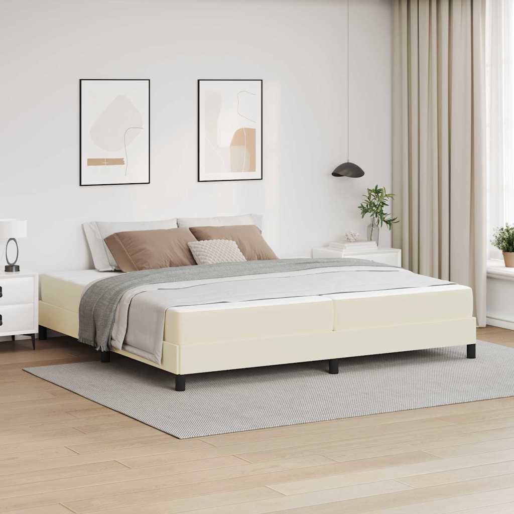 Estrutura de cama com colchão Cappuccino 100 x 200 cm tecido