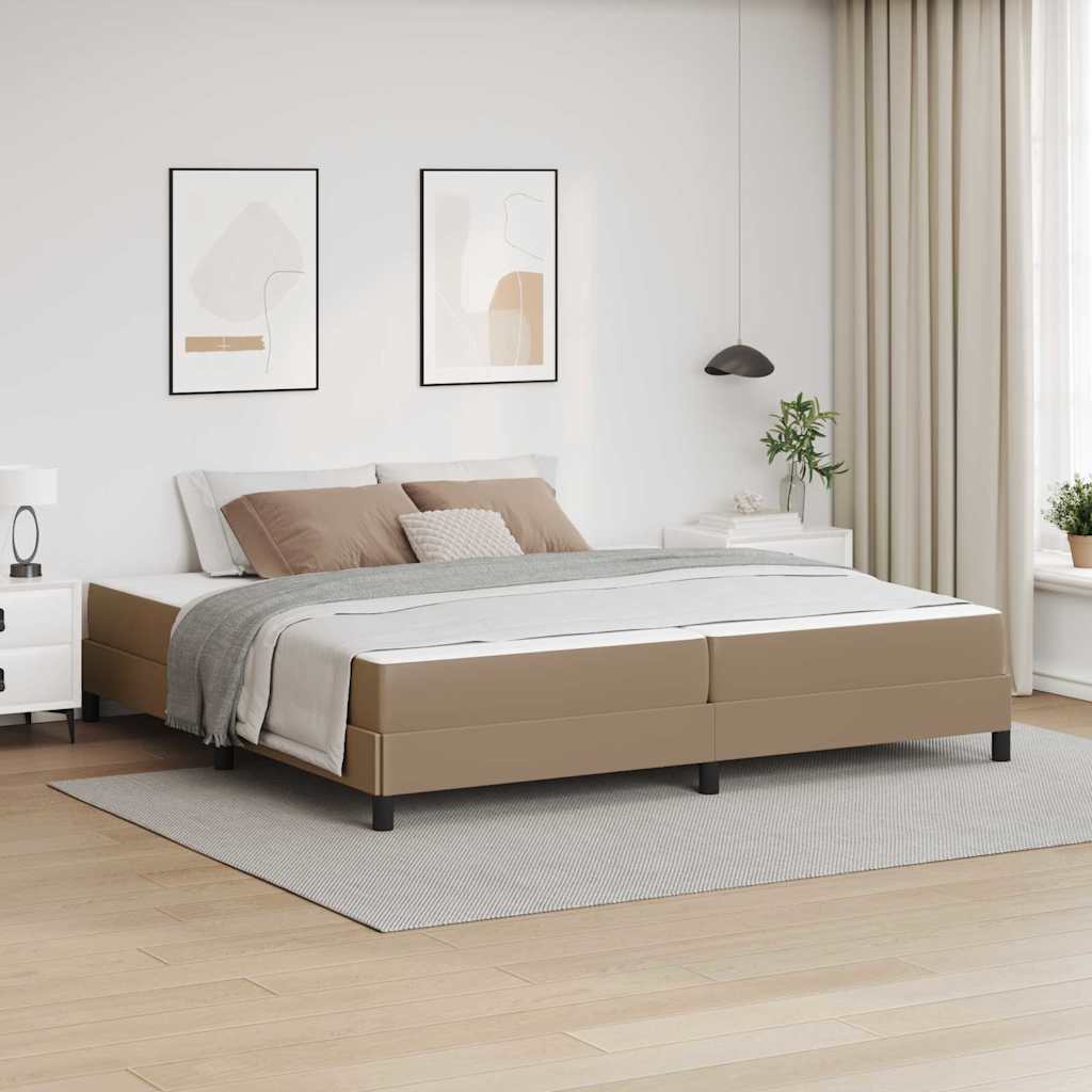 Estrutura de cama com colchão Cappuccino 100 x 200 cm tecido