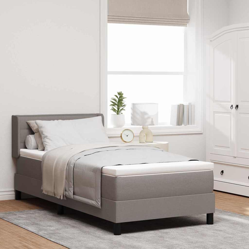 Cama Box Spring com cabeceira Azul Escuro 200 x 160 cm tecido