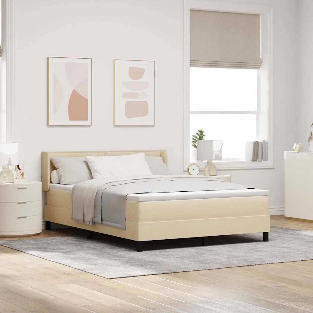 Cama Box Spring com cabeceira Azul Escuro 200 x 160 cm tecido