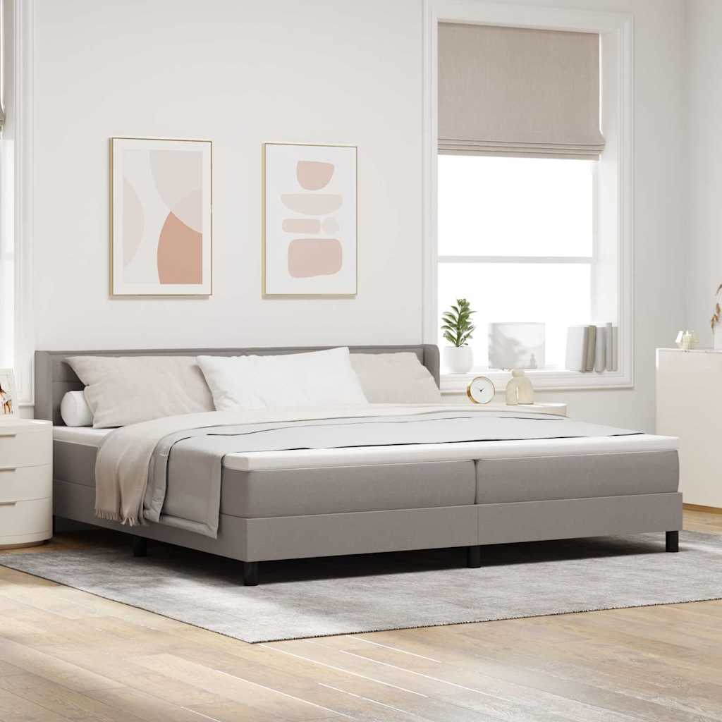Cama Box Spring com cabeceira Azul Escuro 200 x 160 cm tecido