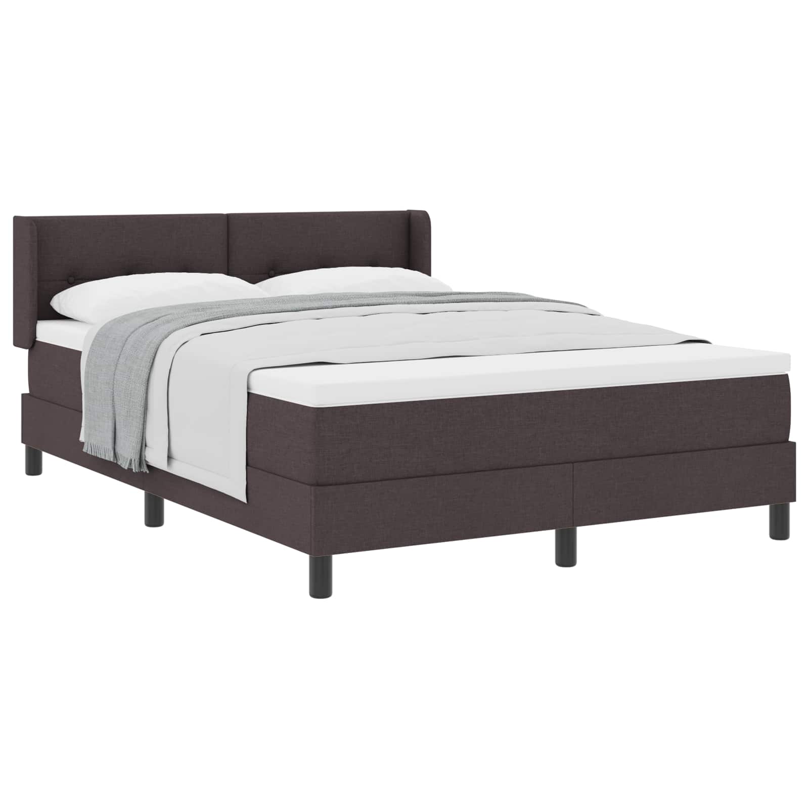 Cama Box Spring com cabeceira Azul Escuro 200 x 160 cm tecido