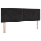 Cama tipo Box Spring con cabecera Negro 190 x 140 cm Terciopelo