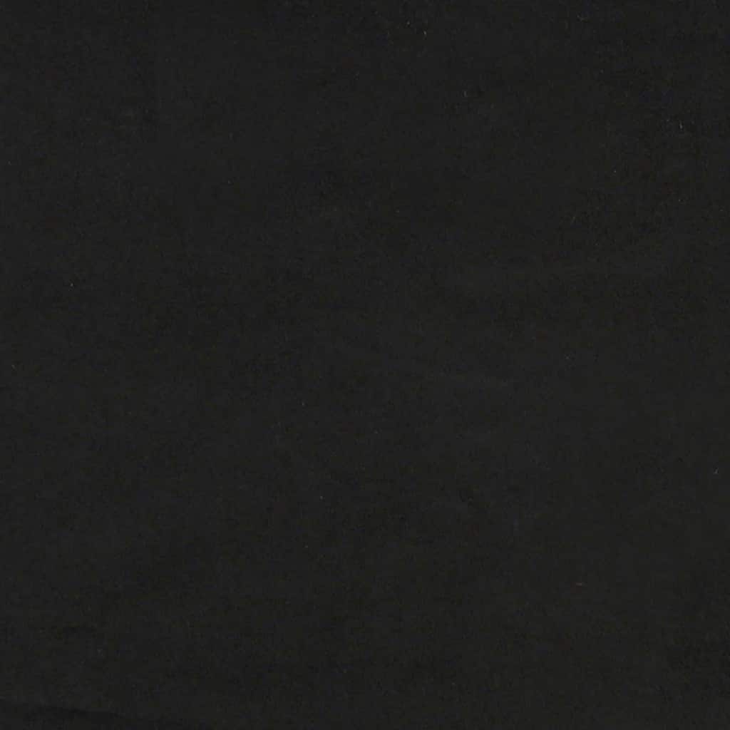 Cama tipo Box Spring con cabecera Negro 190 x 140 cm Terciopelo