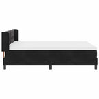 Cama tipo Box Spring con cabecera Negro 190 x 140 cm Terciopelo