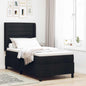 Cama Box Spring com colchão Azul 190 x 140 cm tecido