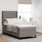 Cama Box Spring com colchão Azul 190 x 140 cm tecido