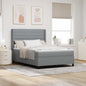 Cama Box Spring com colchão Azul 190 x 140 cm tecido