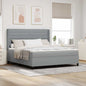 Cama Box Spring com colchão Azul 190 x 140 cm tecido