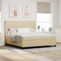 Cama Box Spring com colchão Azul 190 x 140 cm tecido