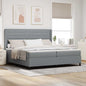 Cama Box Spring com colchão Azul 190 x 140 cm tecido