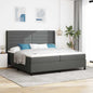 Cama Box Spring com colchão Azul 190 x 140 cm tecido