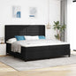 Cama Box Spring com colchão Azul 190 x 140 cm tecido