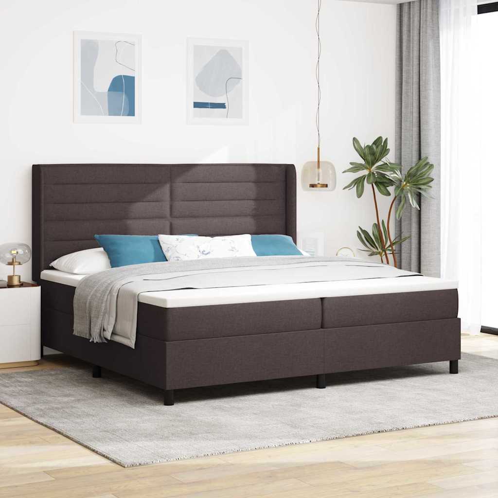 Cama Box Spring com colchão Azul 190 x 140 cm tecido