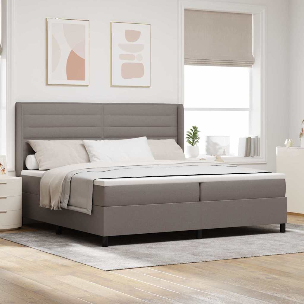 Cama Box Spring com colchão Azul 190 x 140 cm tecido