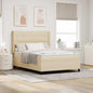 Cama Box Spring com colchão Azul 190 x 140 cm tecido