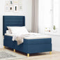 Cama Box Spring com cabeceira Creme 80 x 200 cm tecido
