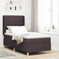 Cama Box Spring com cabeceira Creme 80 x 200 cm tecido