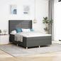 Cama Box Spring com cabeceira Creme 80 x 200 cm tecido