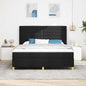 Cama Box Spring com cabeceira Creme 80 x 200 cm tecido
