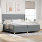 Cama Box Spring com cabeceira Creme 80 x 200 cm tecido