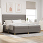 Cama Box Spring com cabeceira Creme 80 x 200 cm tecido