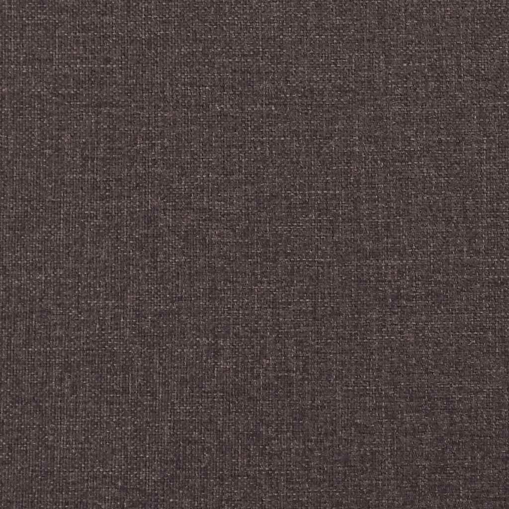 Cama Box Spring LED con cabecera Marrón Oscuro 80 x 200 cm tela