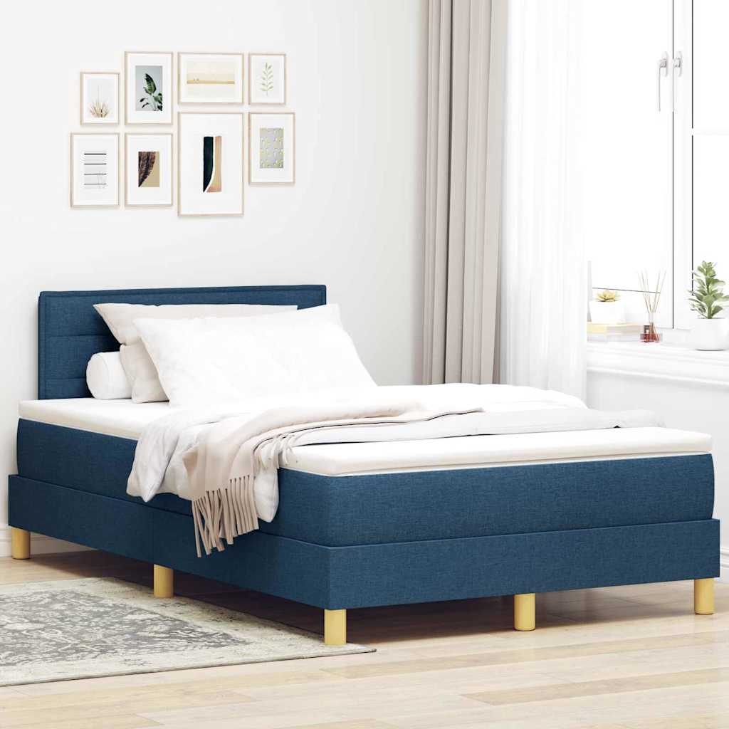 LED Box Spring Bed with Headboard Dark Brown 80 x 200 cm fabric