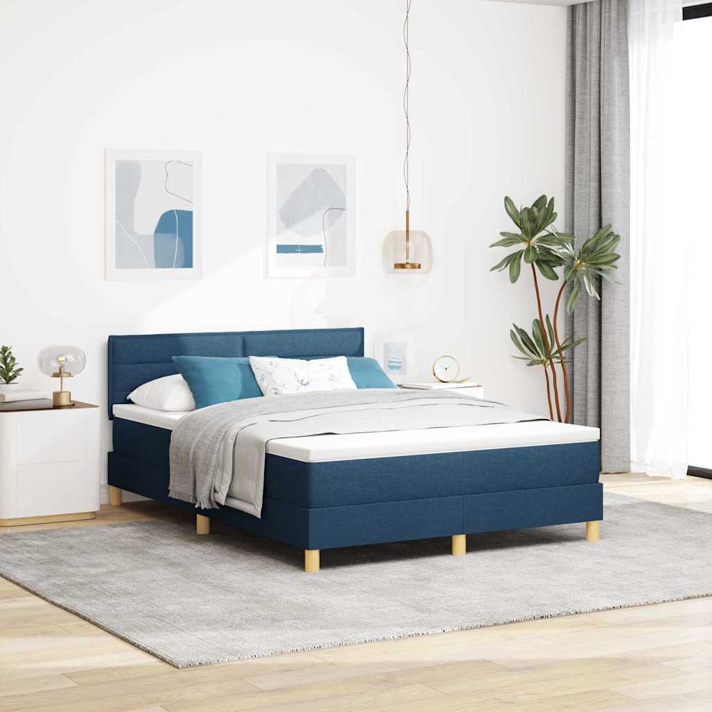 LED Box Spring Bed with Headboard Dark Brown 80 x 200 cm fabric