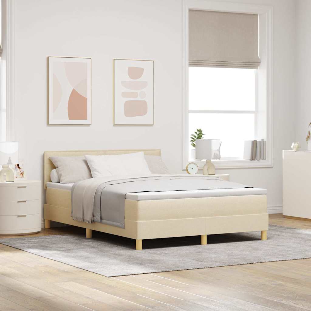 LED Box Spring Bed with Headboard Dark Brown 80 x 200 cm fabric