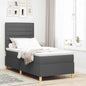 Cama Box Spring LED com colchão Azul 100 x 200 cm tecido
