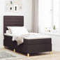 Cama Box Spring LED com colchão Azul 100 x 200 cm tecido