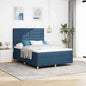 Cama Box Spring LED com colchão Azul 100 x 200 cm tecido
