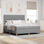Cama Box Spring LED com colchão Azul 100 x 200 cm tecido