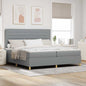 Cama Box Spring LED com colchão Azul 100 x 200 cm tecido