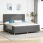 Cama Box Spring LED com colchão Azul 100 x 200 cm tecido