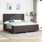 Cama Box Spring LED com colchão Azul 100 x 200 cm tecido