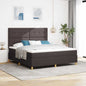 Cama Box Spring LED com colchão Azul 100 x 200 cm tecido