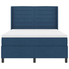 Cama Box Spring LED con cabecera Azul 140 x 190 cm tela