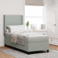 Cama tipo Box Spring con cabecera Negro 100 x 200 cm Terciopelo