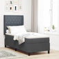 Cama tipo Box Spring con cabecera Negro 100 x 200 cm Terciopelo
