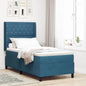 Cama tipo Box Spring con cabecera Negro 100 x 200 cm Terciopelo