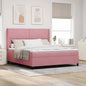 Cama tipo Box Spring con cabecera Negro 100 x 200 cm Terciopelo