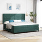 Cama tipo Box Spring con cabecera Negro 100 x 200 cm Terciopelo