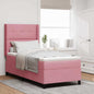 Cama tipo Box Spring con cabecera Negro 100 x 200 cm Terciopelo
